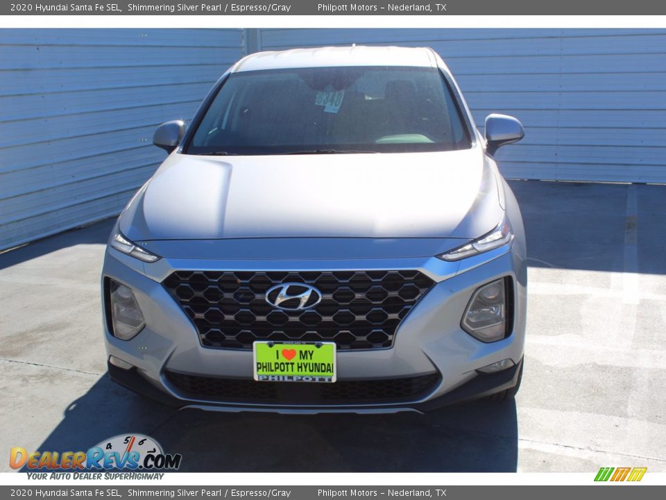 2020 Hyundai Santa Fe SEL Shimmering Silver Pearl / Espresso/Gray Photo #3