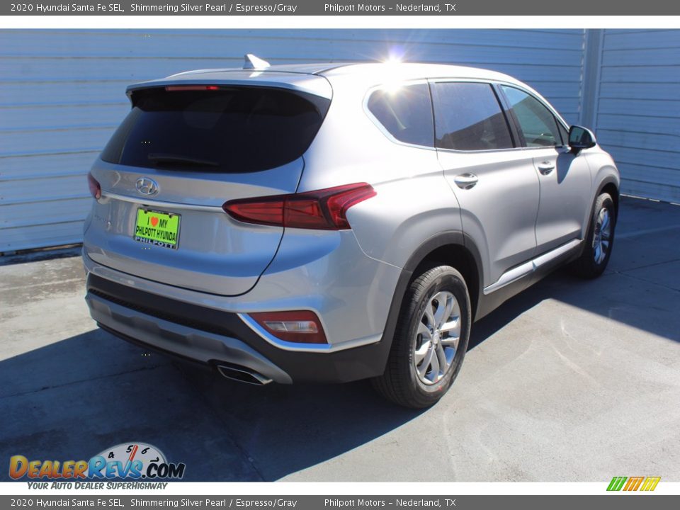 2020 Hyundai Santa Fe SEL Shimmering Silver Pearl / Espresso/Gray Photo #8