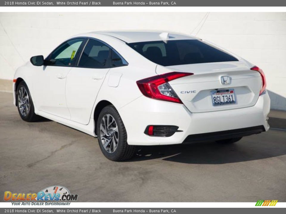 2018 Honda Civic EX Sedan White Orchid Pearl / Black Photo #2