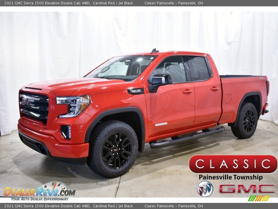 2021 GMC Sierra 1500 Elevation Double Cab 4WD Cardinal Red / Jet Black Photo #1