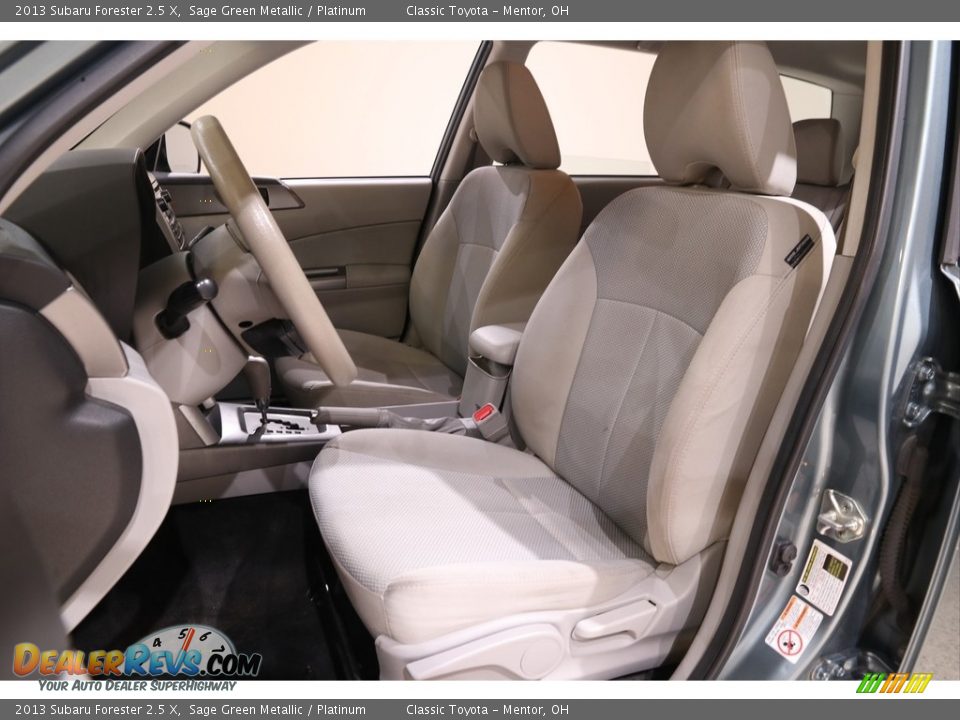 2013 Subaru Forester 2.5 X Sage Green Metallic / Platinum Photo #5