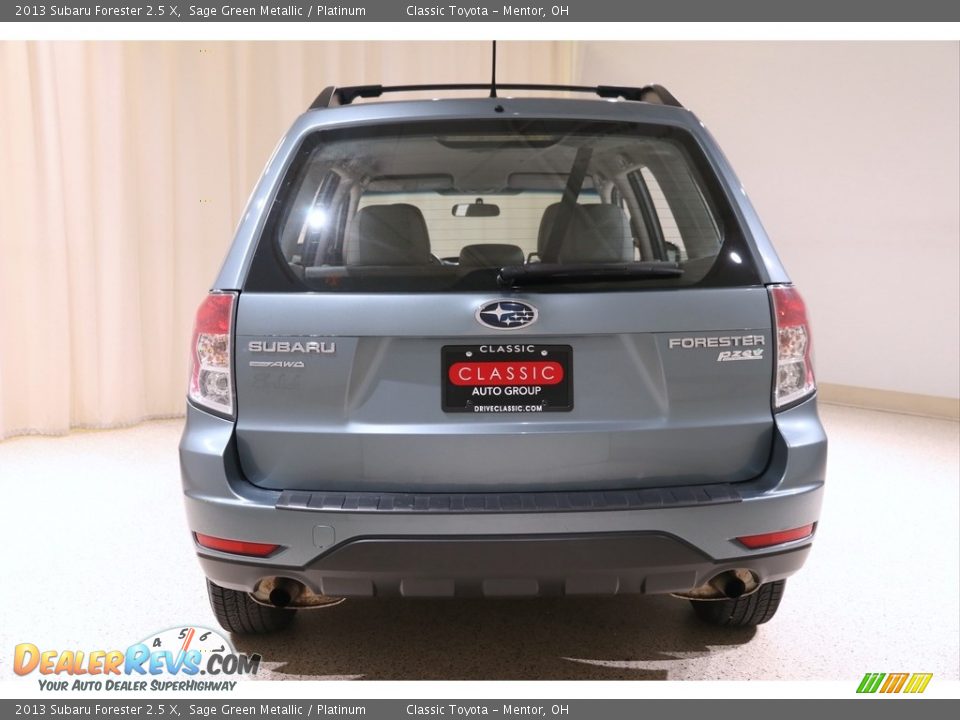 2013 Subaru Forester 2.5 X Sage Green Metallic / Platinum Photo #15