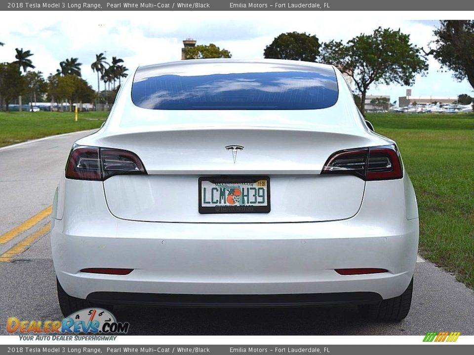 2018 Tesla Model 3 Long Range Pearl White Multi-Coat / White/Black Photo #5