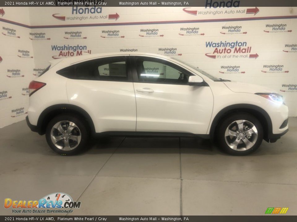 2021 Honda HR-V LX AWD Platinum White Pearl / Gray Photo #1