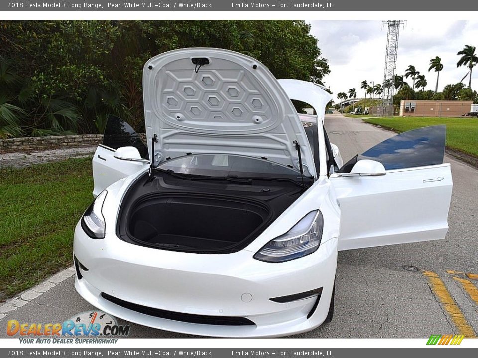 2018 Tesla Model 3 Long Range Pearl White Multi-Coat / White/Black Photo #26