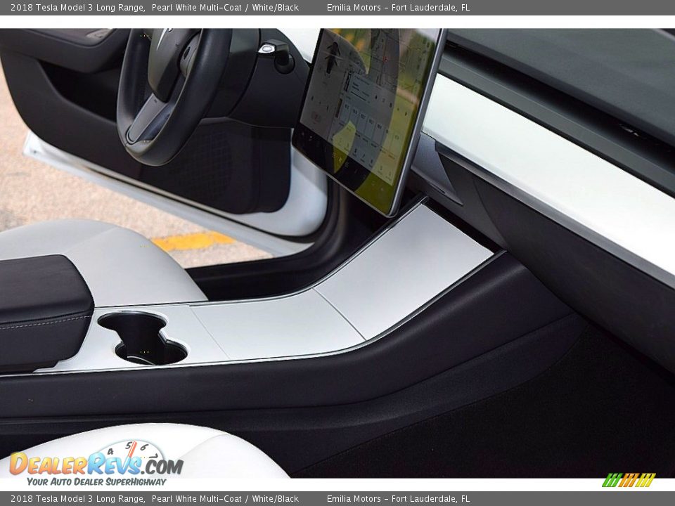 2018 Tesla Model 3 Long Range Pearl White Multi-Coat / White/Black Photo #30