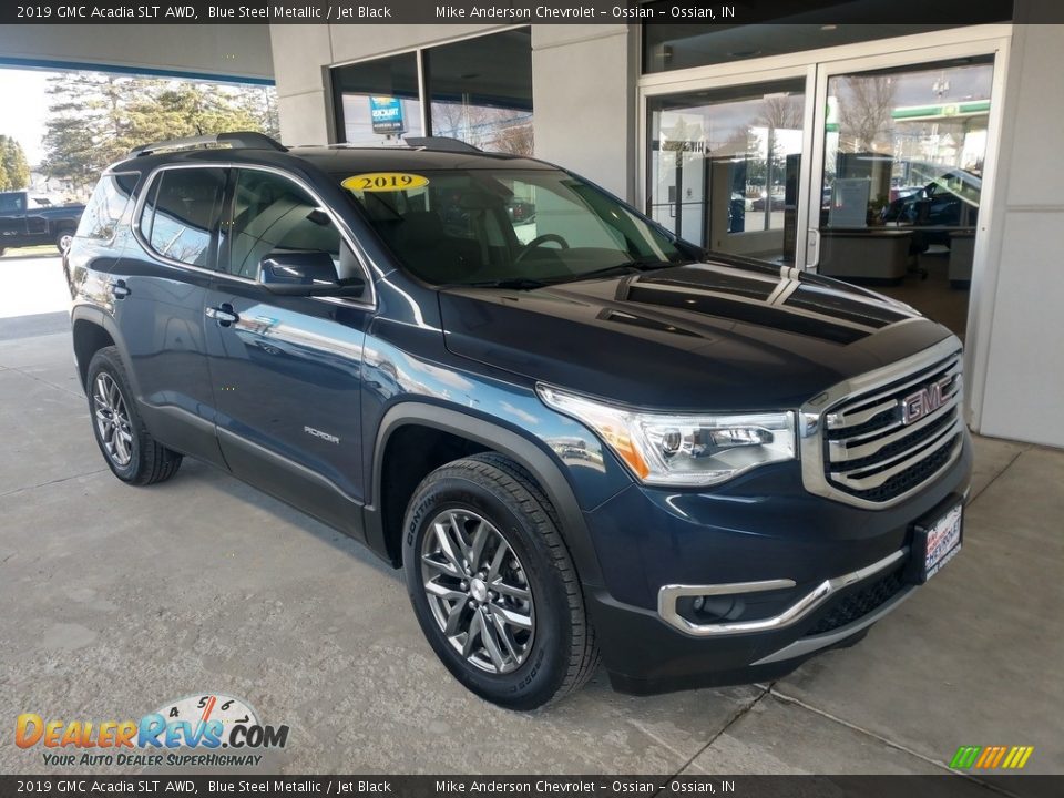 2019 GMC Acadia SLT AWD Blue Steel Metallic / Jet Black Photo #2