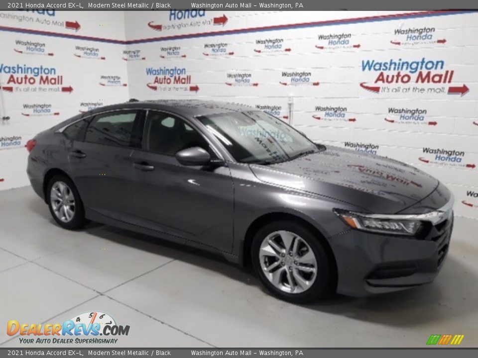 2021 Honda Accord EX-L Modern Steel Metallic / Black Photo #2