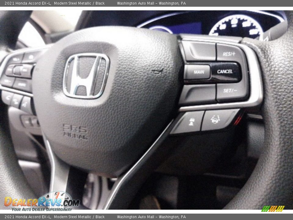 2021 Honda Accord EX-L Modern Steel Metallic / Black Photo #6