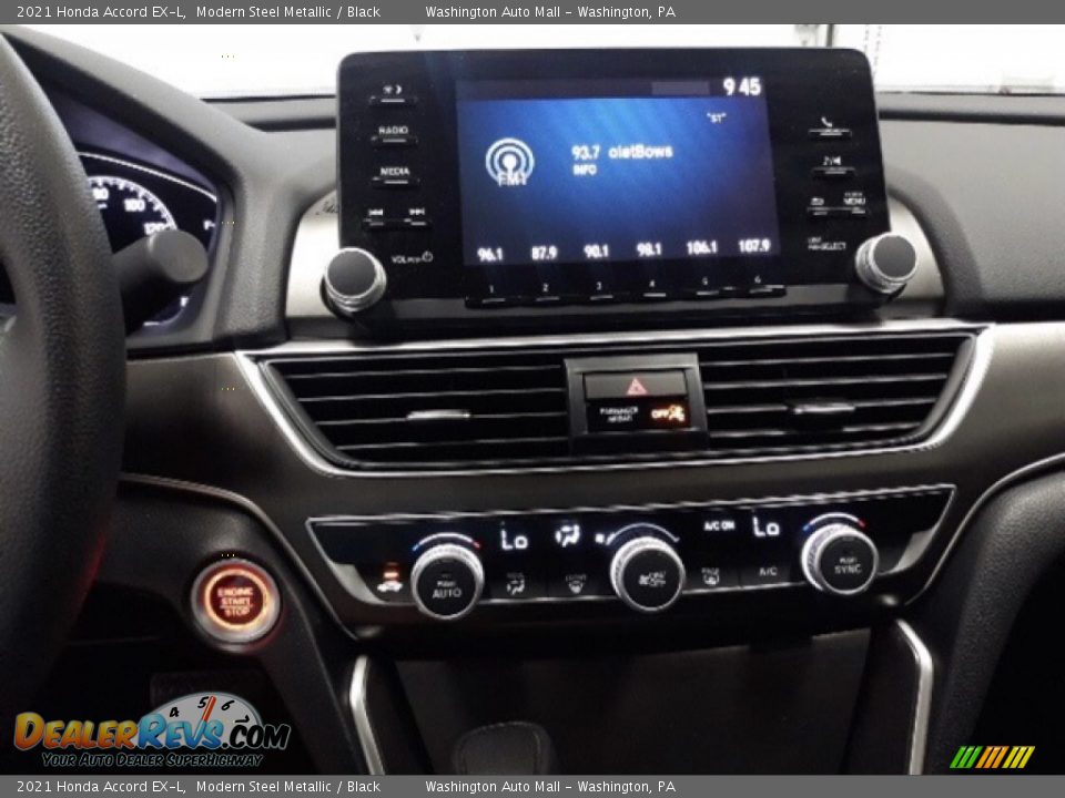 2021 Honda Accord EX-L Modern Steel Metallic / Black Photo #10