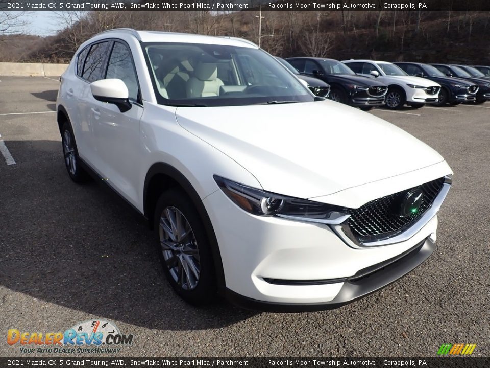 2021 Mazda CX-5 Grand Touring AWD Snowflake White Pearl Mica / Parchment Photo #3