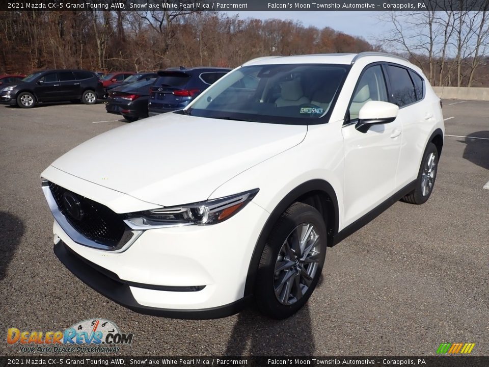 2021 Mazda CX-5 Grand Touring AWD Snowflake White Pearl Mica / Parchment Photo #5