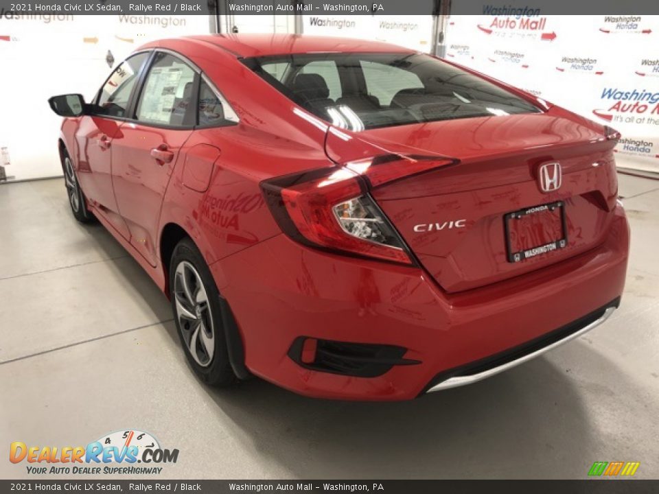 2021 Honda Civic LX Sedan Rallye Red / Black Photo #4