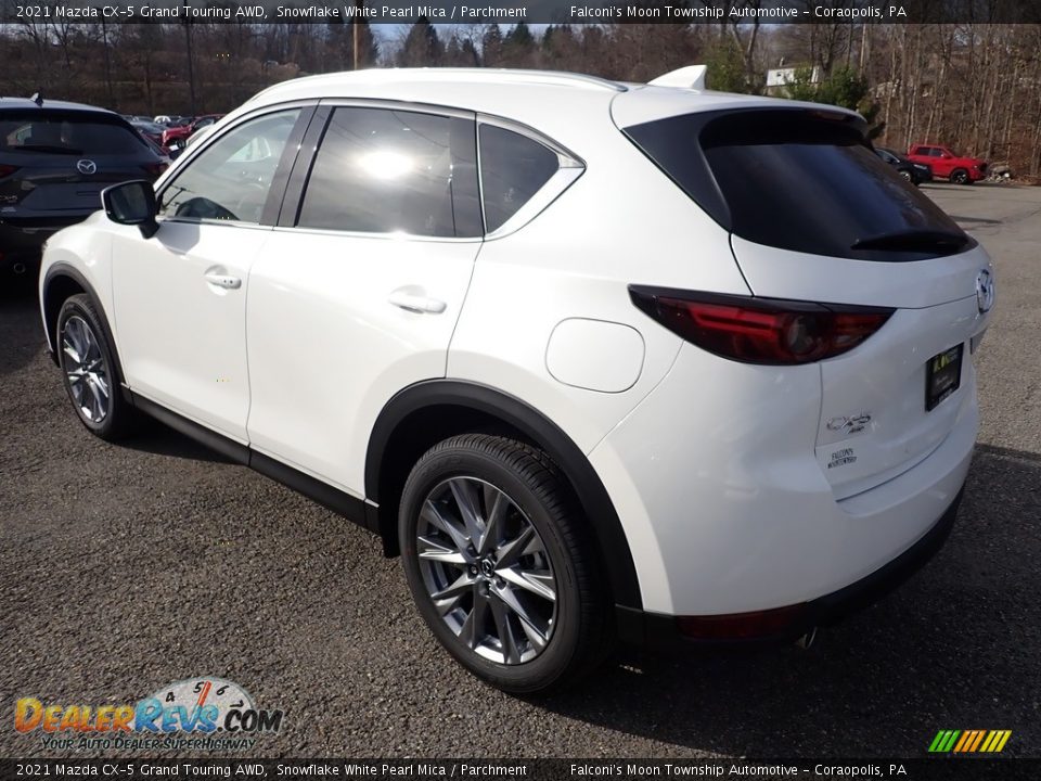 2021 Mazda CX-5 Grand Touring AWD Snowflake White Pearl Mica / Parchment Photo #6