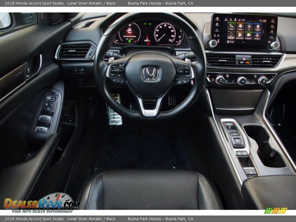 2018 Honda Accord Sport Sedan Lunar Silver Metallic / Black Photo #5