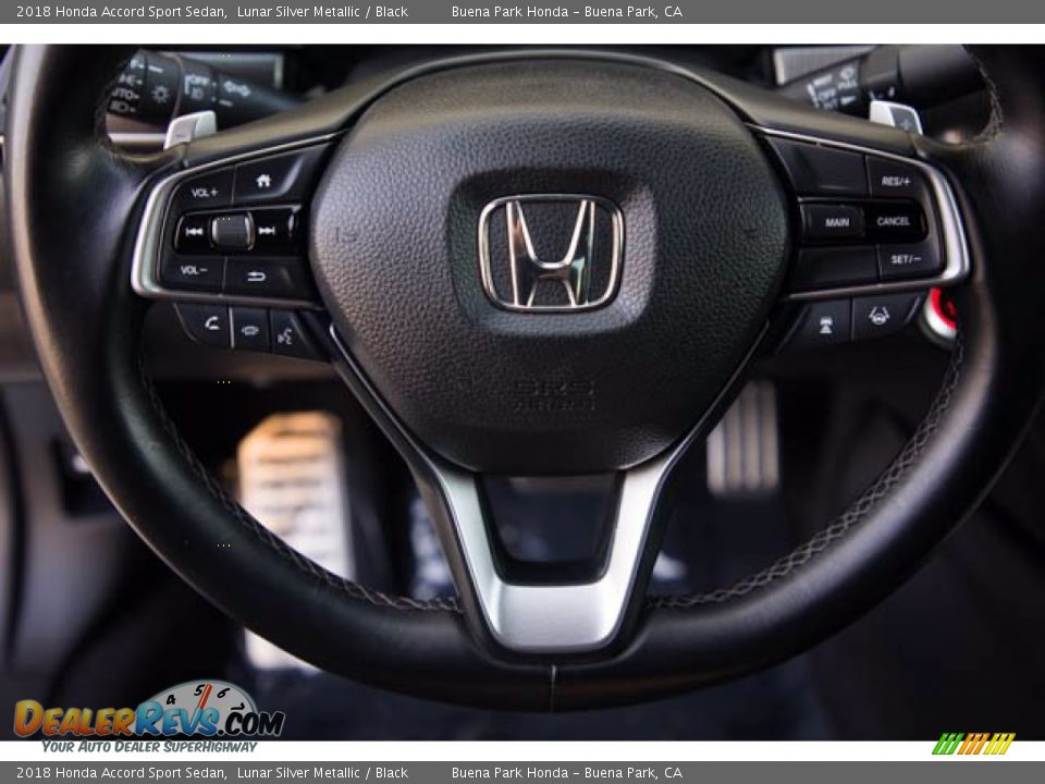2018 Honda Accord Sport Sedan Lunar Silver Metallic / Black Photo #13