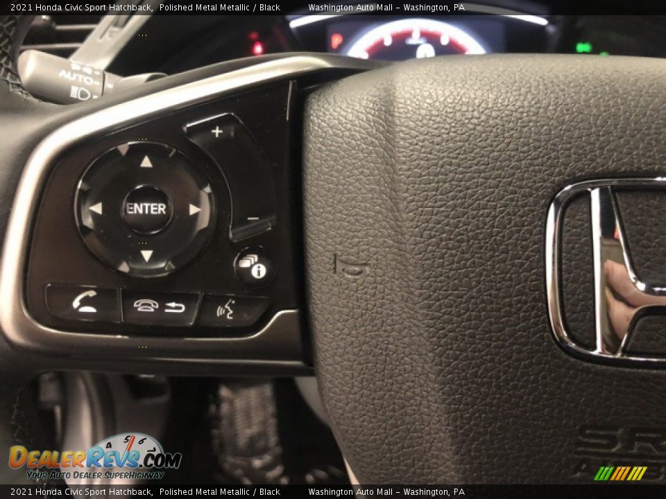 2021 Honda Civic Sport Hatchback Polished Metal Metallic / Black Photo #11