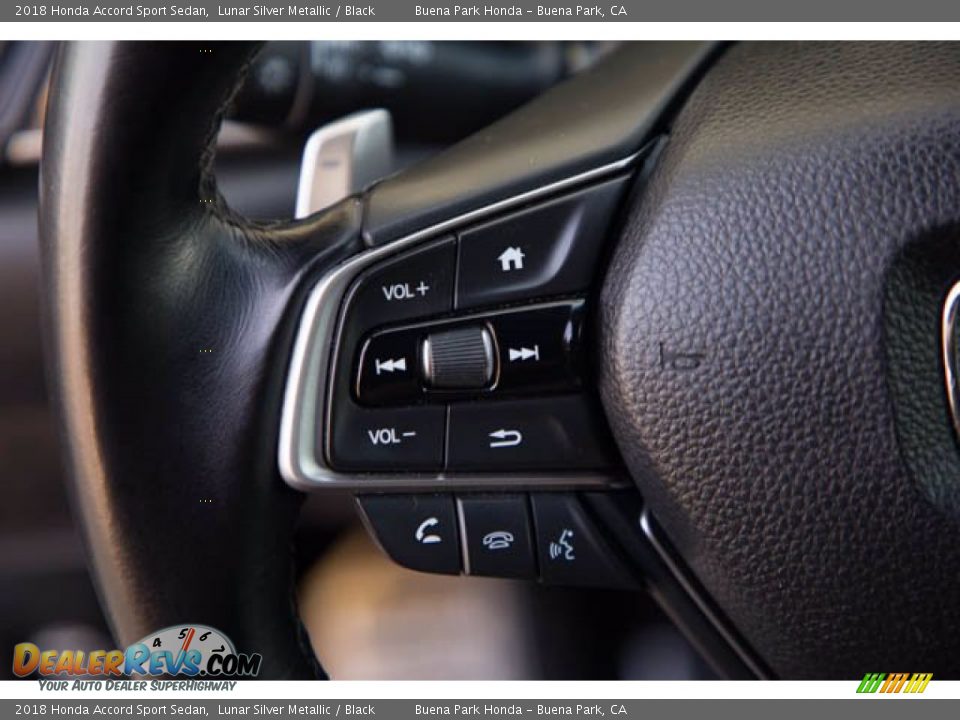 2018 Honda Accord Sport Sedan Lunar Silver Metallic / Black Photo #14