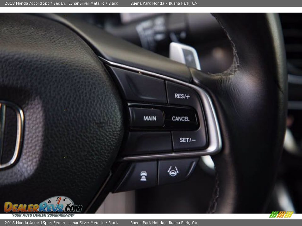 2018 Honda Accord Sport Sedan Lunar Silver Metallic / Black Photo #15