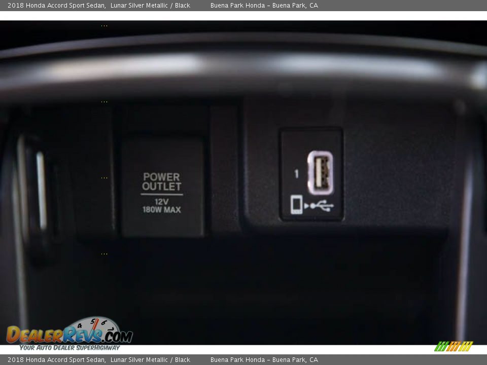2018 Honda Accord Sport Sedan Lunar Silver Metallic / Black Photo #17