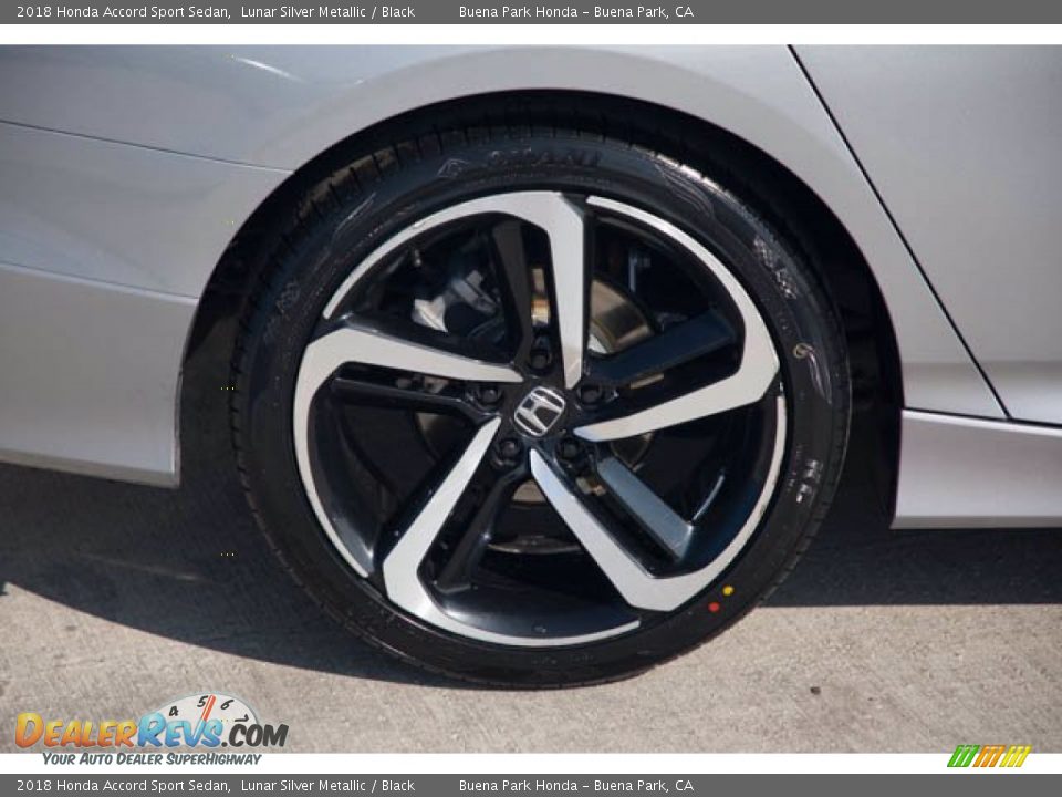 2018 Honda Accord Sport Sedan Lunar Silver Metallic / Black Photo #35