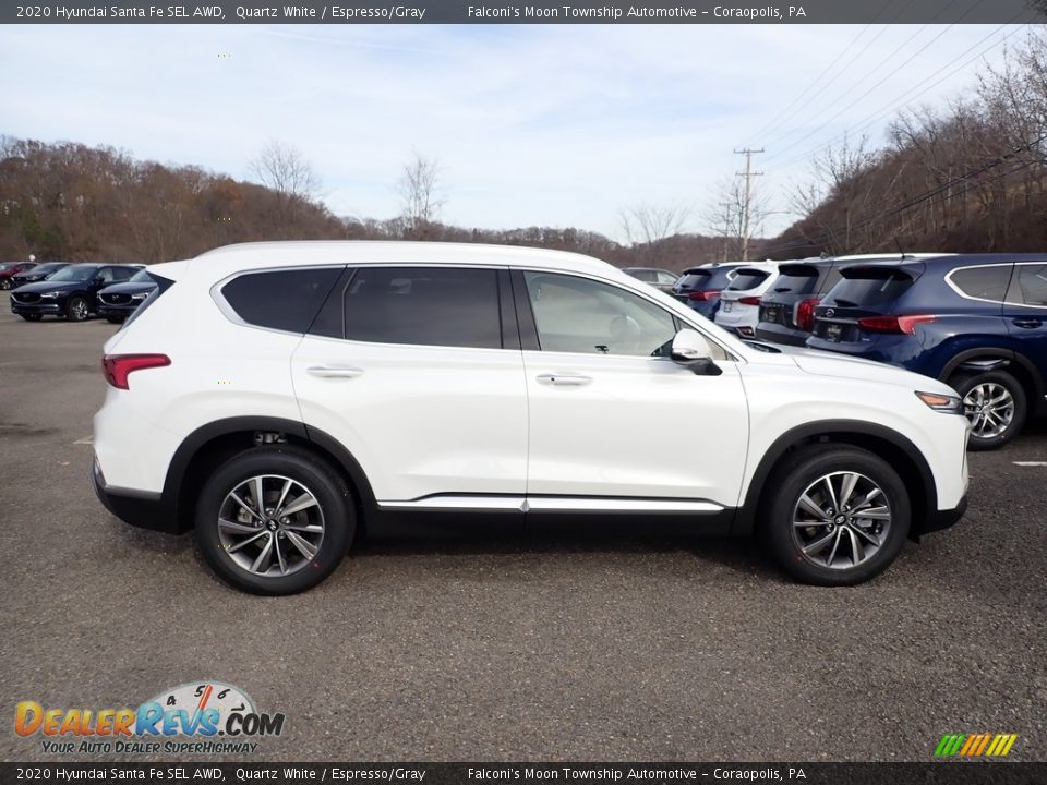 2020 Hyundai Santa Fe SEL AWD Quartz White / Espresso/Gray Photo #1