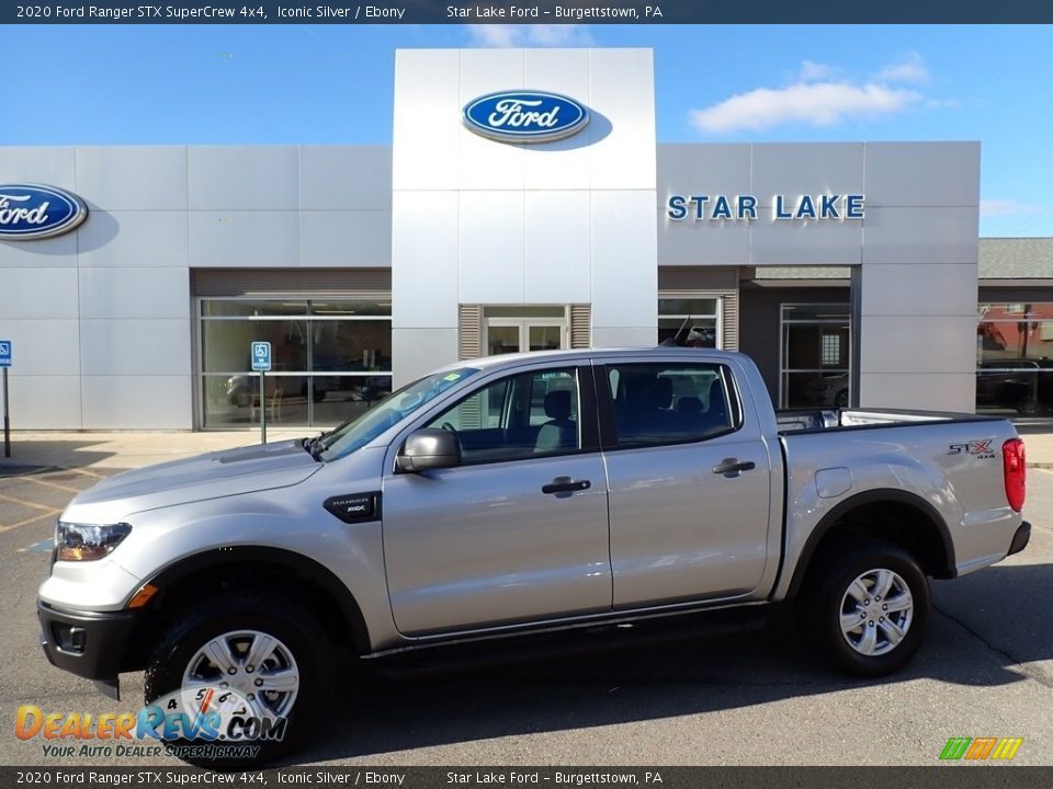 2020 Ford Ranger STX SuperCrew 4x4 Iconic Silver / Ebony Photo #1