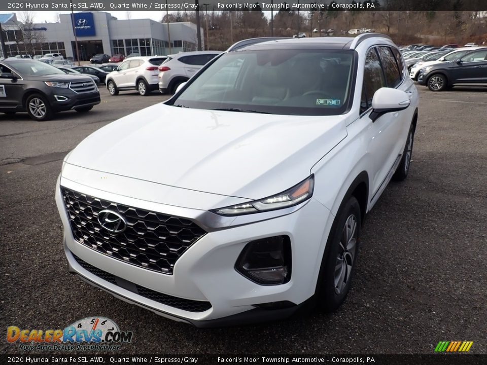 2020 Hyundai Santa Fe SEL AWD Quartz White / Espresso/Gray Photo #5