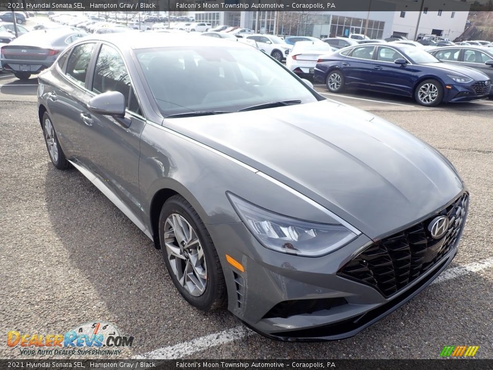 2021 Hyundai Sonata SEL Hampton Gray / Black Photo #3