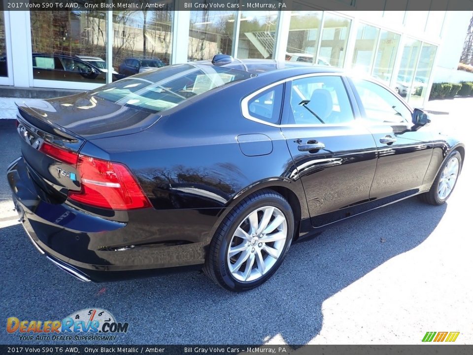 2017 Volvo S90 T6 AWD Onyx Black Metallic / Amber Photo #3