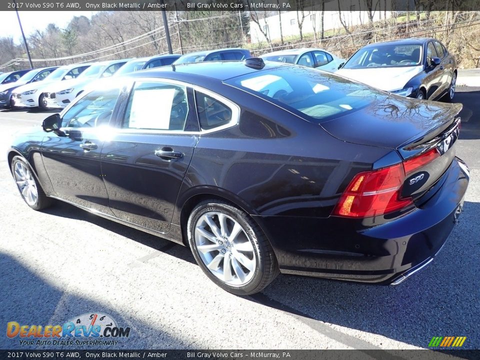 2017 Volvo S90 T6 AWD Onyx Black Metallic / Amber Photo #6