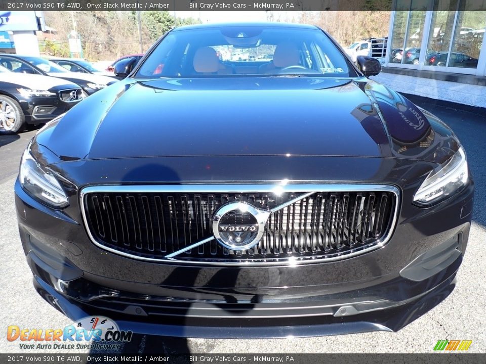 2017 Volvo S90 T6 AWD Onyx Black Metallic / Amber Photo #9