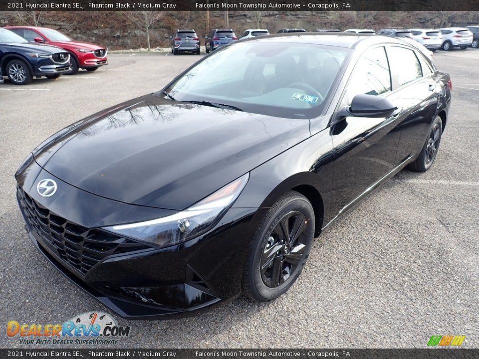 2021 Hyundai Elantra SEL Phantom Black / Medium Gray Photo #5