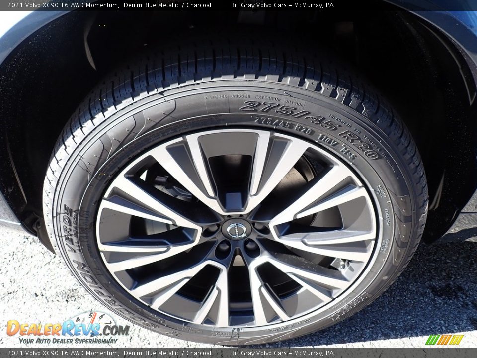 2021 Volvo XC90 T6 AWD Momentum Denim Blue Metallic / Charcoal Photo #6