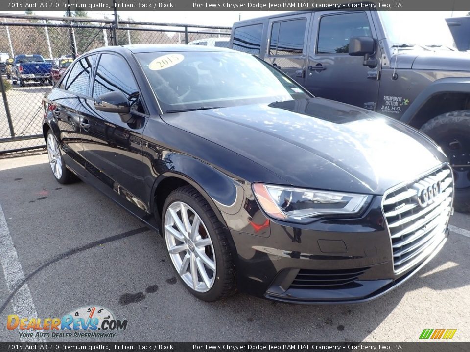 2015 Audi A3 2.0 Premium quattro Brilliant Black / Black Photo #2