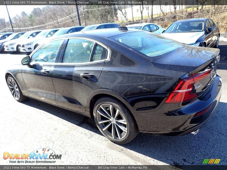 2021 Volvo S60 T5 Momentum Black Stone / Blond/Charcoal Photo #4