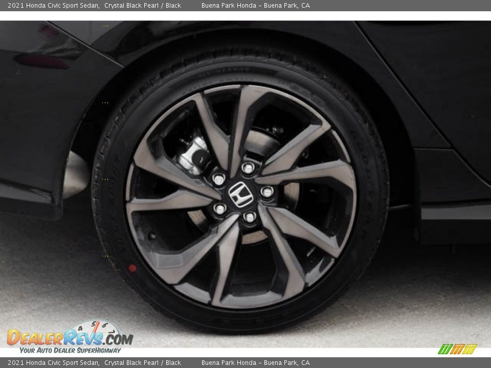 2021 Honda Civic Sport Sedan Crystal Black Pearl / Black Photo #11