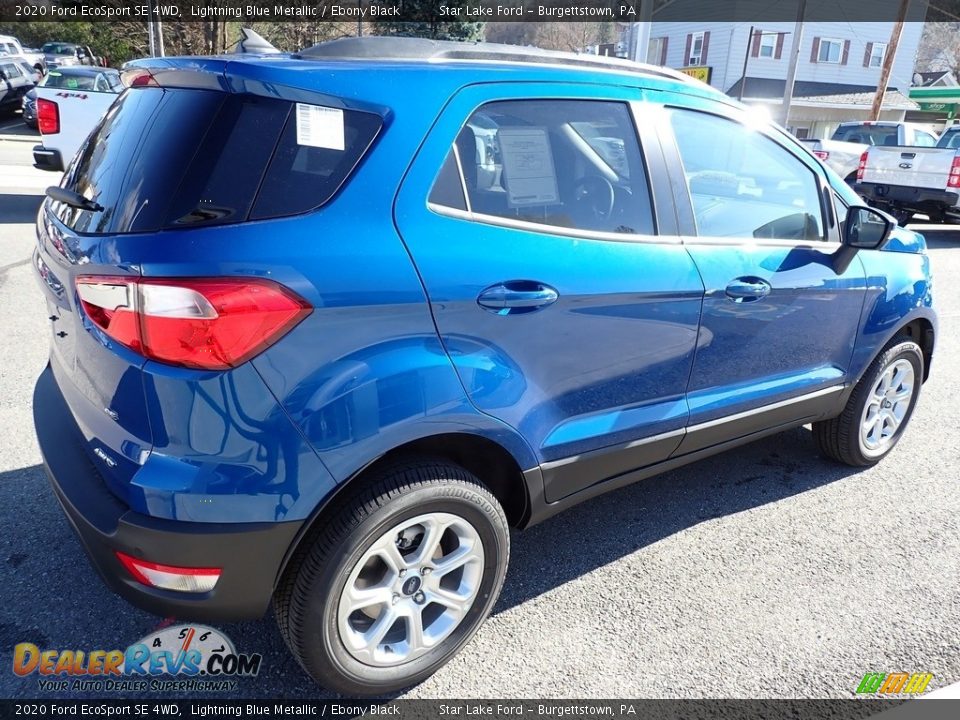 2020 Ford EcoSport SE 4WD Lightning Blue Metallic / Ebony Black Photo #6