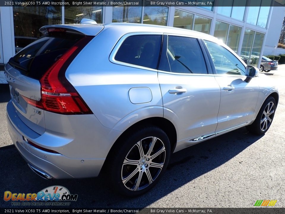 2021 Volvo XC60 T5 AWD Inscription Bright Silver Metallic / Blonde/Charcoal Photo #2