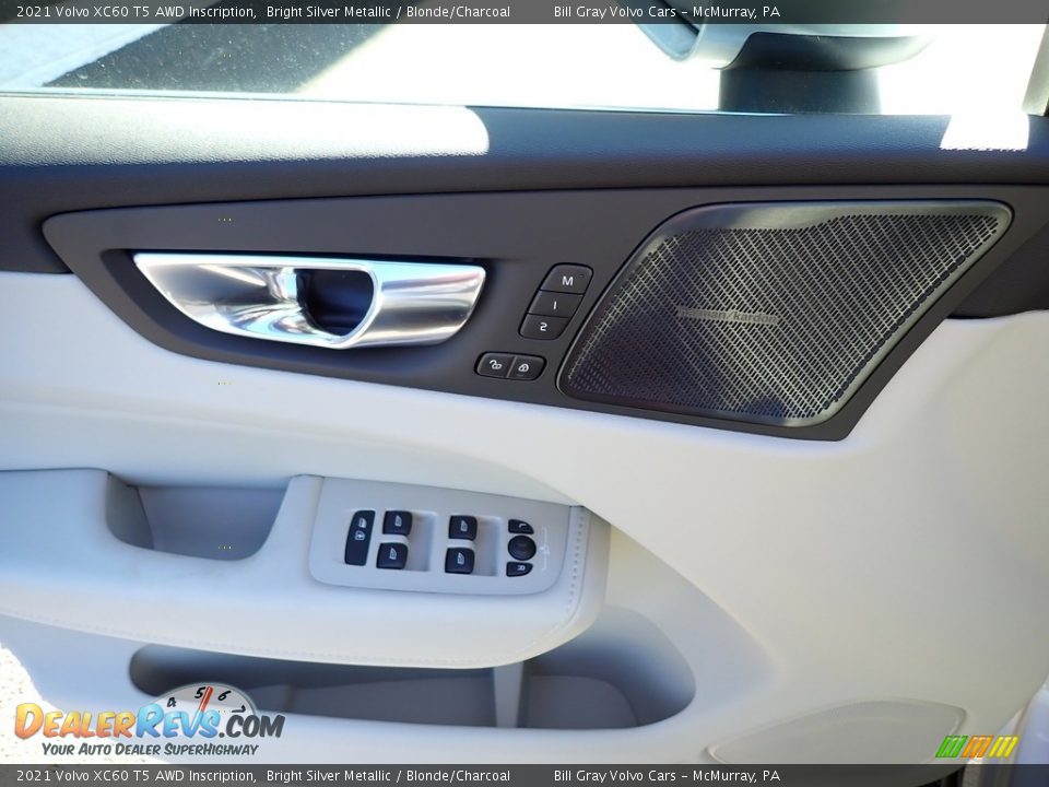 2021 Volvo XC60 T5 AWD Inscription Bright Silver Metallic / Blonde/Charcoal Photo #10