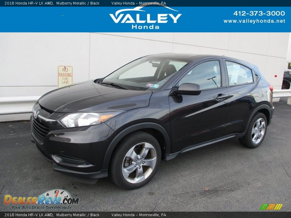 2018 Honda HR-V LX AWD Mulberry Metallic / Black Photo #1