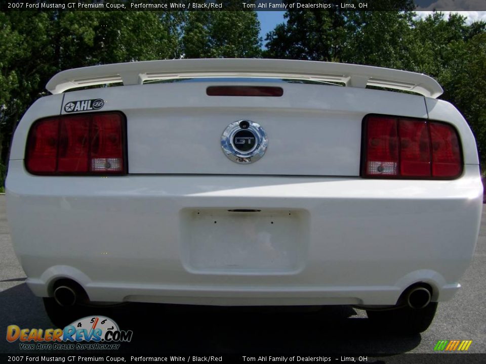 2007 Ford Mustang GT Premium Coupe Performance White / Black/Red Photo #6