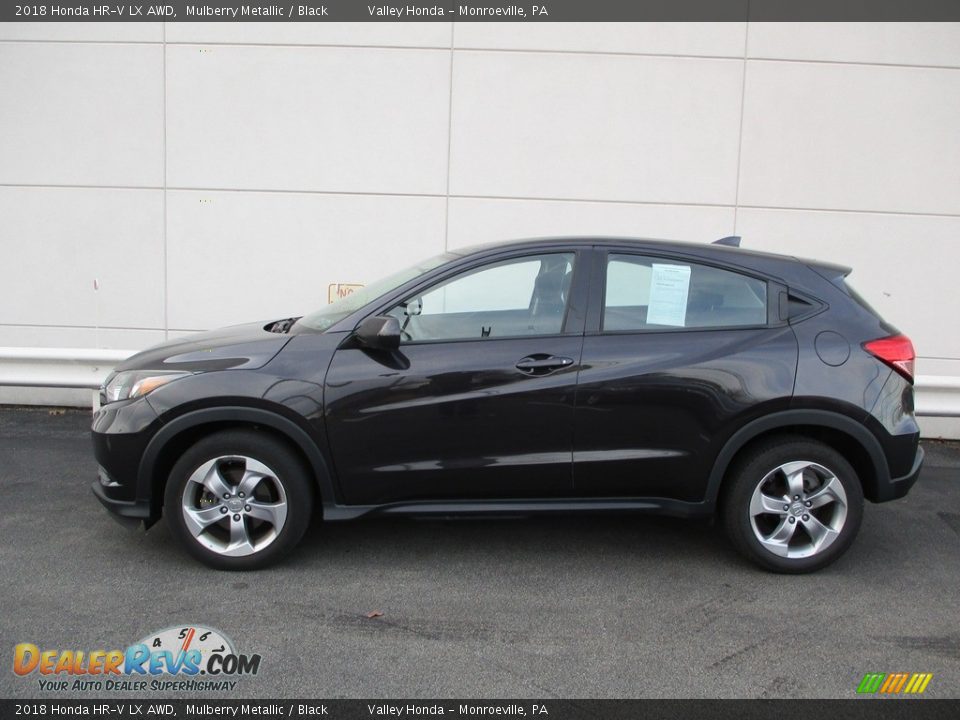 2018 Honda HR-V LX AWD Mulberry Metallic / Black Photo #2