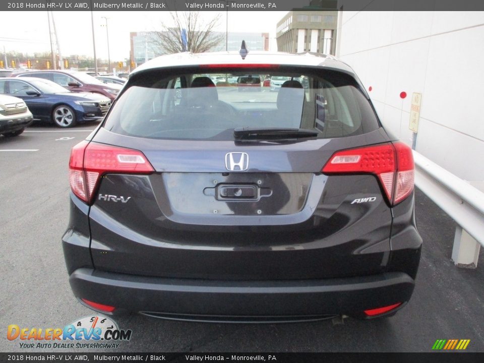 2018 Honda HR-V LX AWD Mulberry Metallic / Black Photo #4