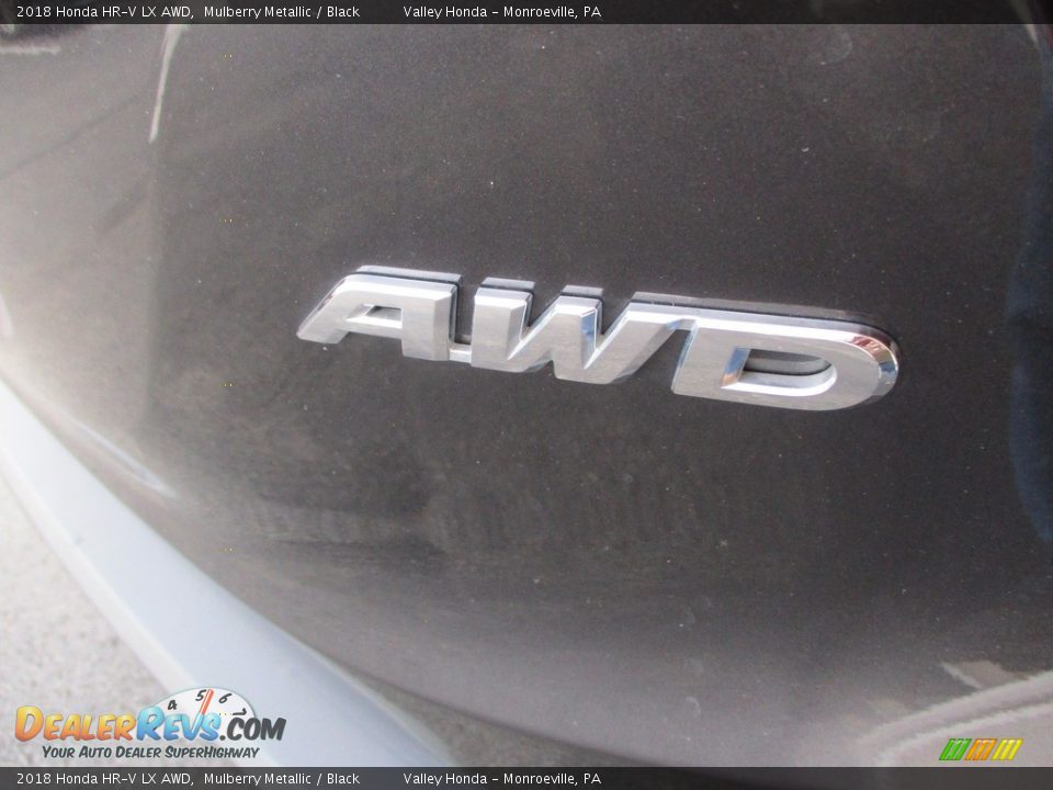 2018 Honda HR-V LX AWD Mulberry Metallic / Black Photo #6