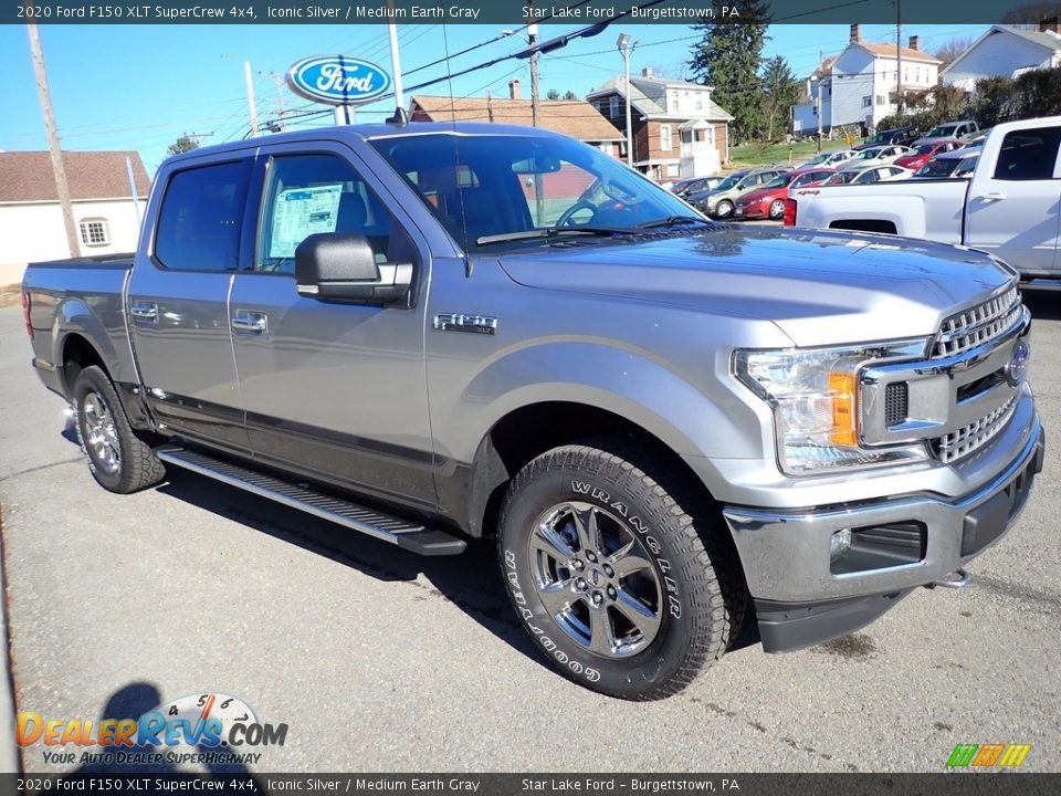 2020 Ford F150 XLT SuperCrew 4x4 Iconic Silver / Medium Earth Gray Photo #7