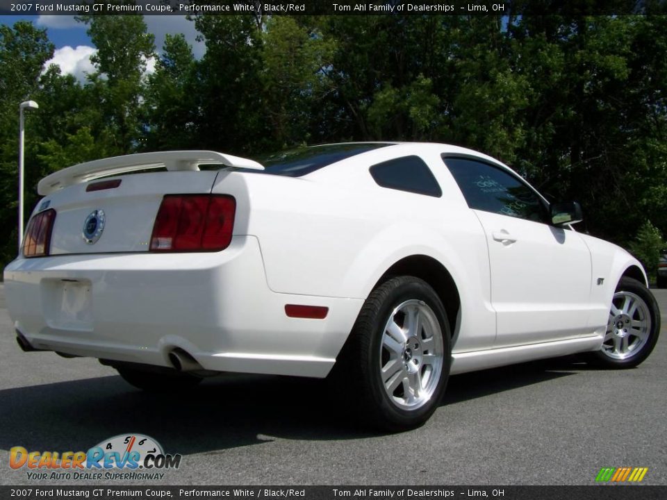 2007 Ford Mustang GT Premium Coupe Performance White / Black/Red Photo #7