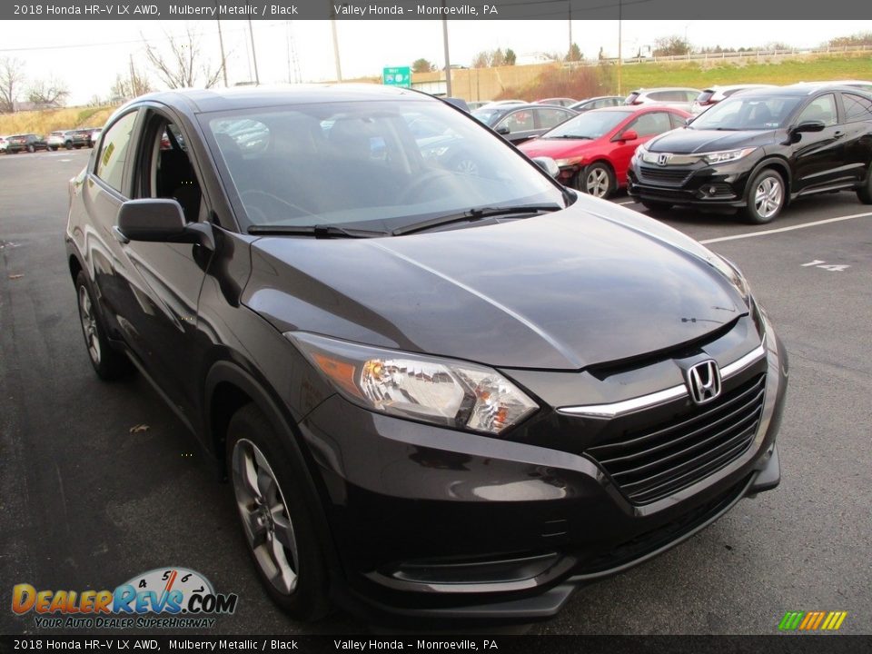 2018 Honda HR-V LX AWD Mulberry Metallic / Black Photo #8