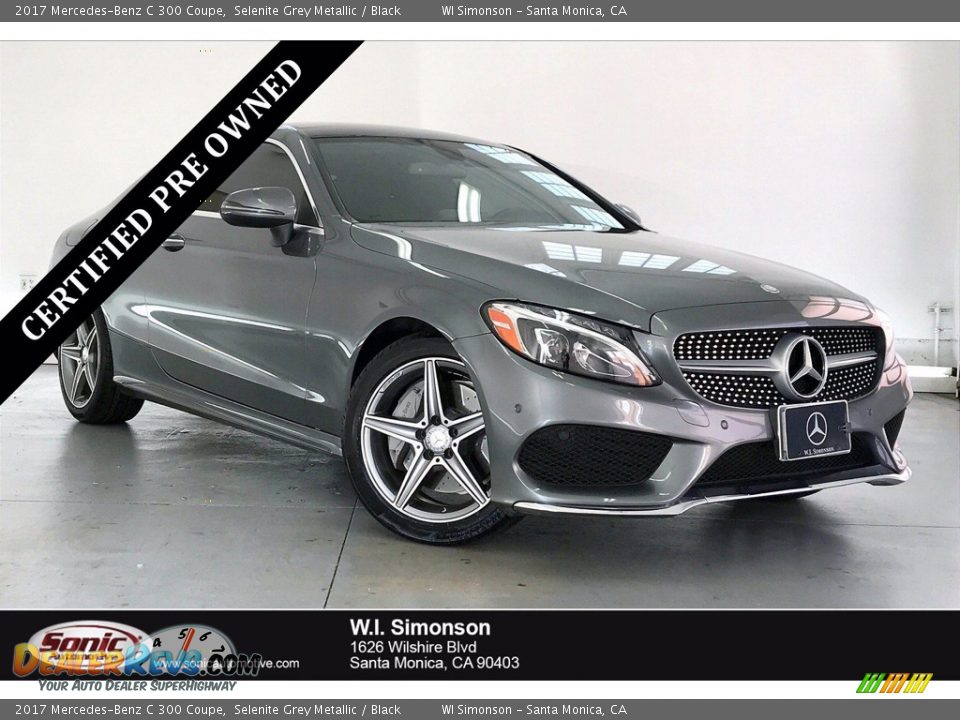 2017 Mercedes-Benz C 300 Coupe Selenite Grey Metallic / Black Photo #1