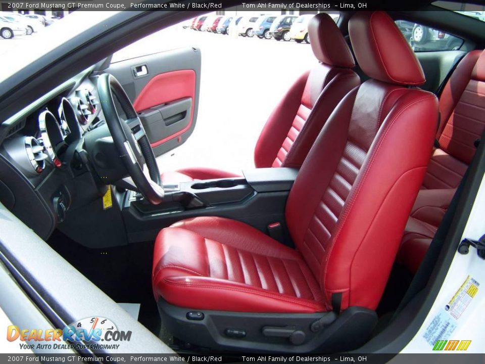Black/Red Interior - 2007 Ford Mustang GT Premium Coupe Photo #9